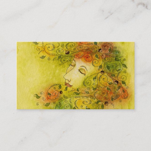 Tarjeta del perfil de la ninfa del otoño (Anverso)