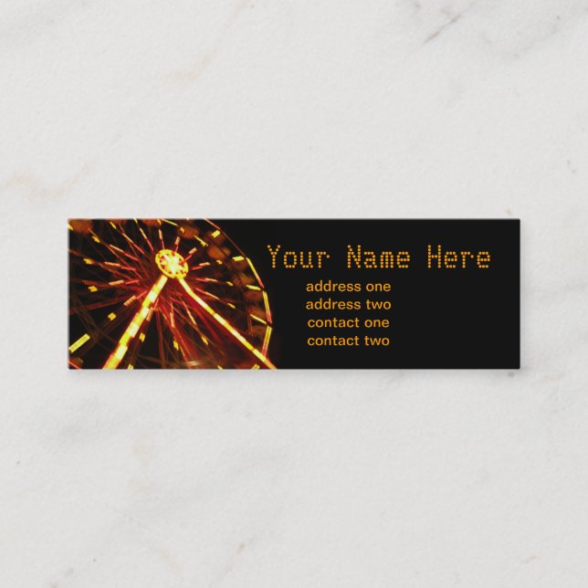 Tarjeta del perfil de la noria (Anverso)