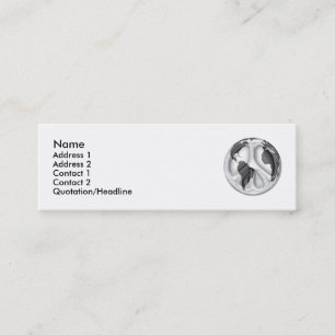 Tarjeta del perfil de la paz de mundo