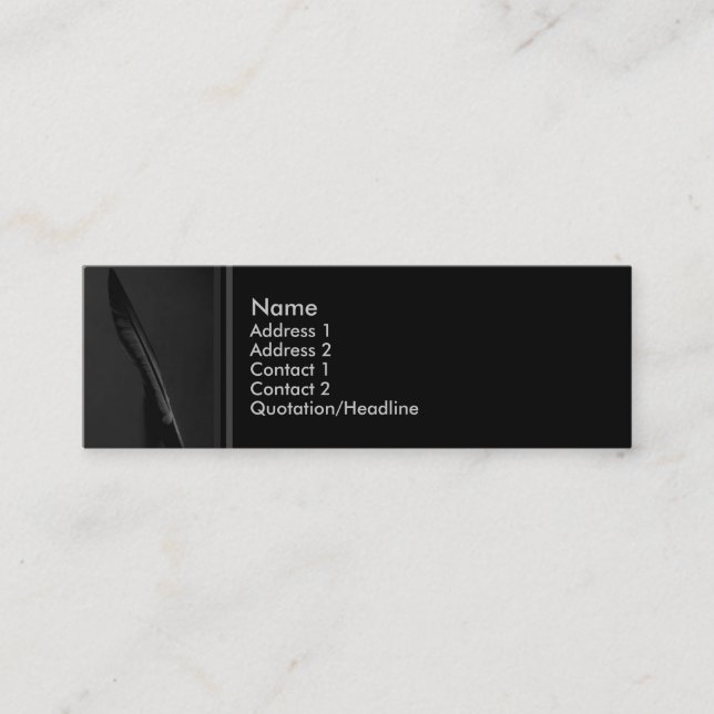 Tarjeta del perfil de la pluma (Anverso)