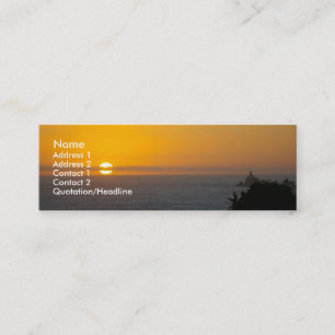 Tarjeta del perfil de la puesta del sol