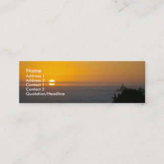 Tarjeta del perfil de la puesta del sol