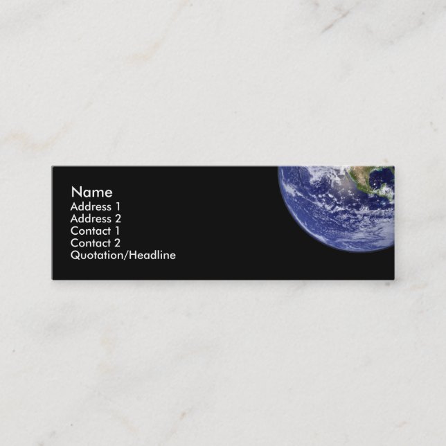 Tarjeta del perfil de la tierra (Anverso)