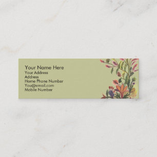 Tarjeta del perfil de las flores del bonito