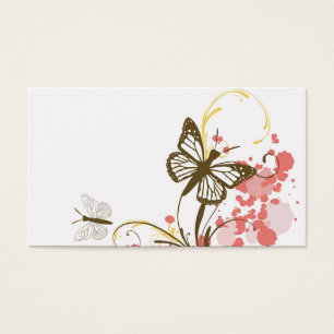 Tarjeta del perfil de las mariposas