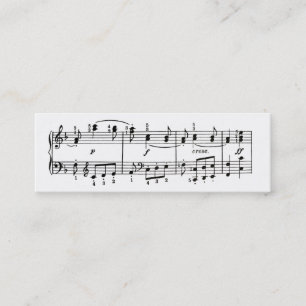 Tarjeta del perfil de las notas musicales
