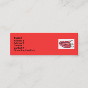 Tarjeta del perfil de las pimientas de chile