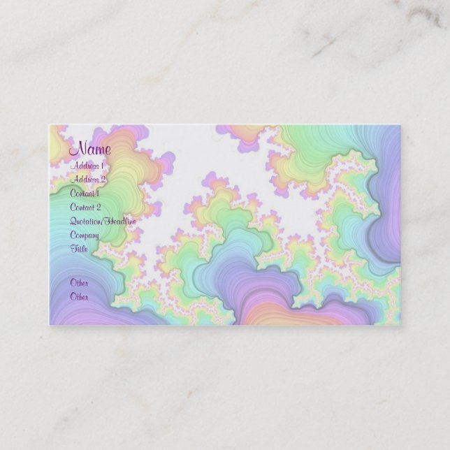 Tarjeta del perfil de los fractales de la libélula (Anverso)