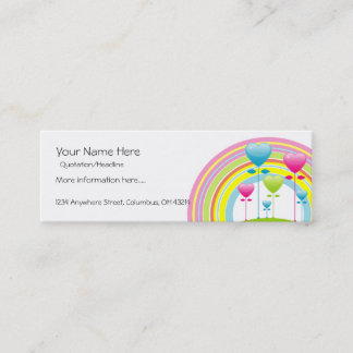 Tarjeta del perfil de los globos del arco iris y