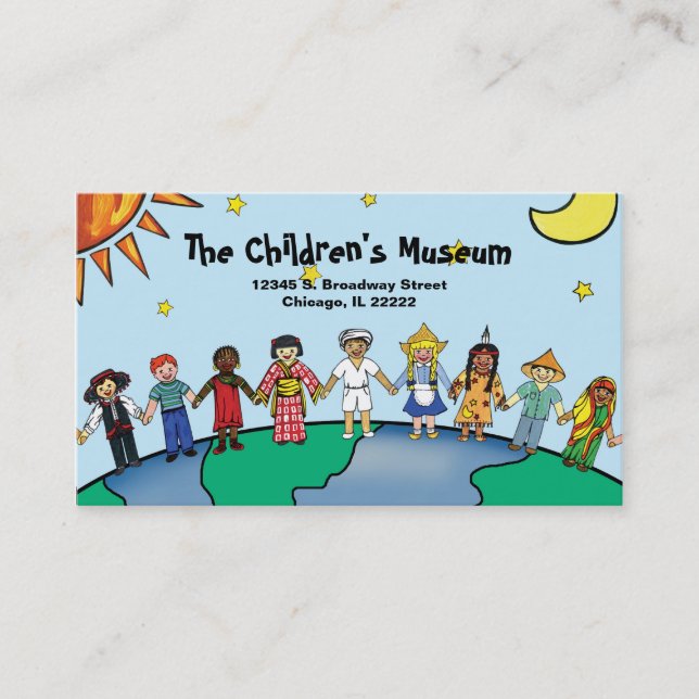 Tarjeta del perfil de los niños del mundo (Anverso)