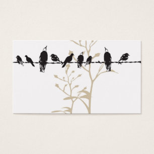 Tarjeta del perfil de los pájaros
