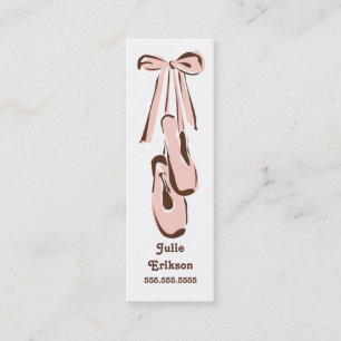 Tarjeta del perfil de los zapatos de ballet