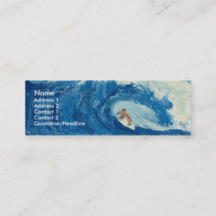 Tarjeta del perfil de ola oceánica del paseo del