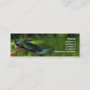 Tarjeta del perfil/de visita del pavo real