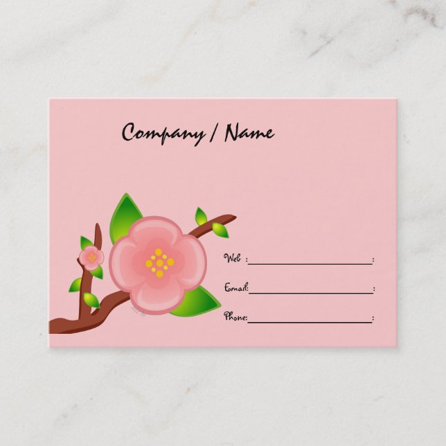 Tarjeta del perfil del árbol de Sakura (Anverso)