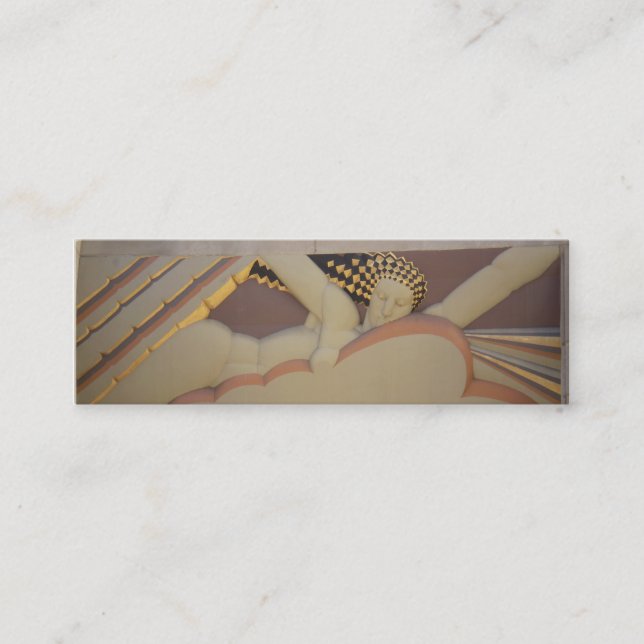 Tarjeta del perfil del art déco (Anverso)