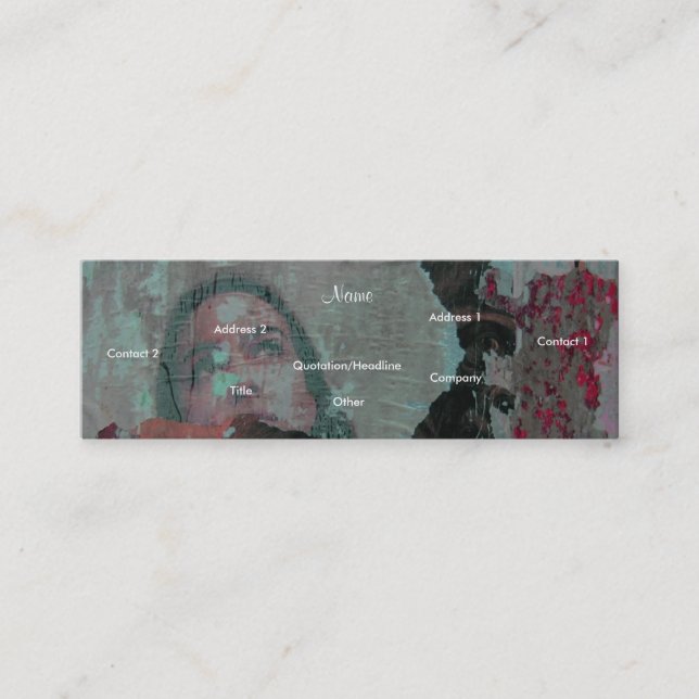 Tarjeta del perfil del artista - personalizable (Anverso)