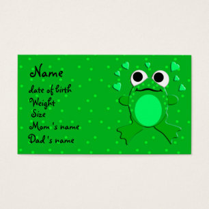 tarjeta del perfil del bebé (personalizable)