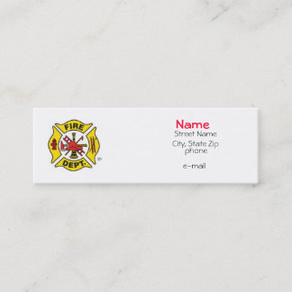 Tarjeta del perfil del bombero