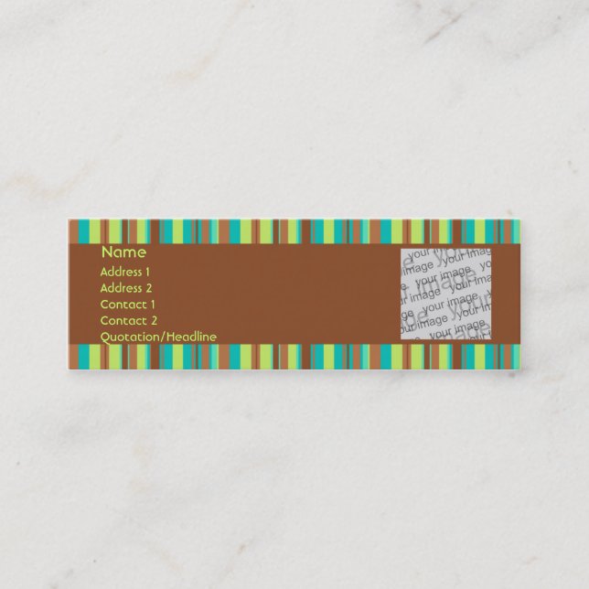 Tarjeta del perfil del chocolate de la menta (Anverso)