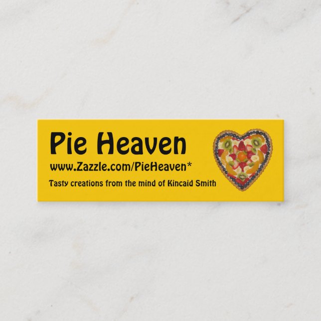 Tarjeta del perfil del cielo de la empanada (Anverso)