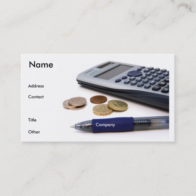 Tarjeta del perfil del contable (Anverso)