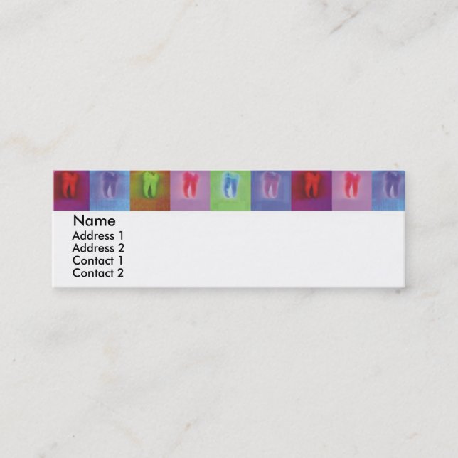 Tarjeta del perfil del dentista (Anverso)