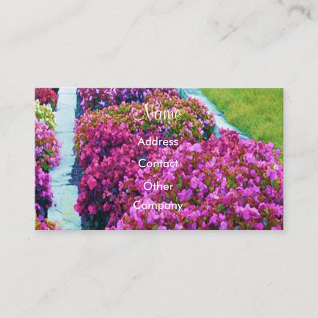 Tarjeta del perfil del diseñador del paisaje - (Anverso)