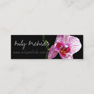Tarjeta del perfil del diseño de la orquídea