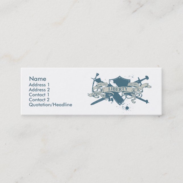 Tarjeta del perfil del escudo de la diosa (Anverso)