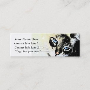 Tarjeta del perfil del gato de la tinta