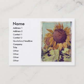 Tarjeta del perfil del girasol
