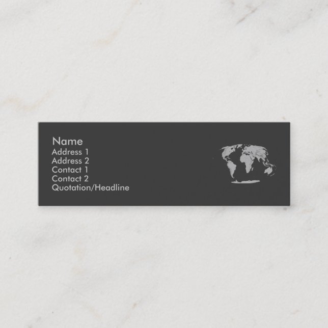 Tarjeta del perfil del globo (Anverso)