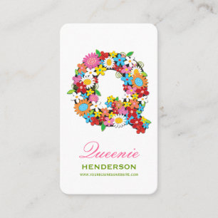 Tarjeta del perfil del monograma del jardín de
