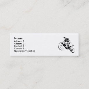 Tarjeta del perfil del motocrós de la bici de la