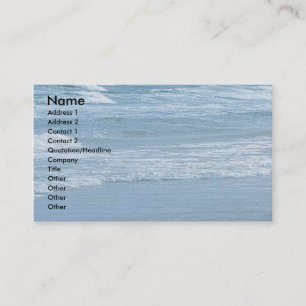 Tarjeta del perfil del negocio del océano