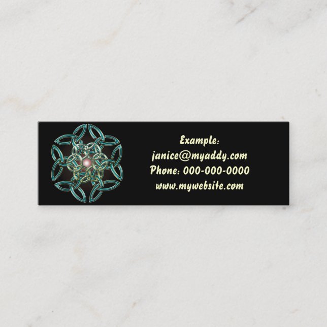 Tarjeta del perfil del nudo del círculo de (Anverso)