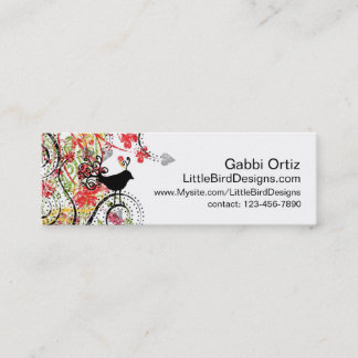 Tarjeta del perfil del pájaro, tarjeta del