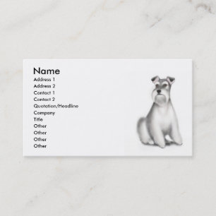 Tarjeta del perfil del perro del Schnauzer