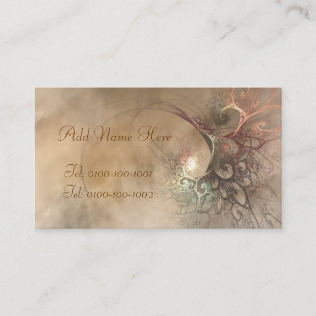 Tarjeta del perfil del ramo del fractal (Anverso)