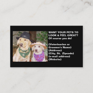 Tarjeta del perfil del veterinario o del Groomer
