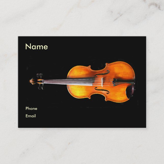 Tarjeta del perfil del violín/de la viola de (Anverso)