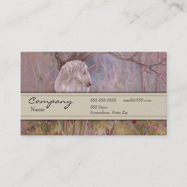 Tarjeta del perfil - unicornio (Anverso)