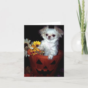 Tarjeta del perrito de Halloween