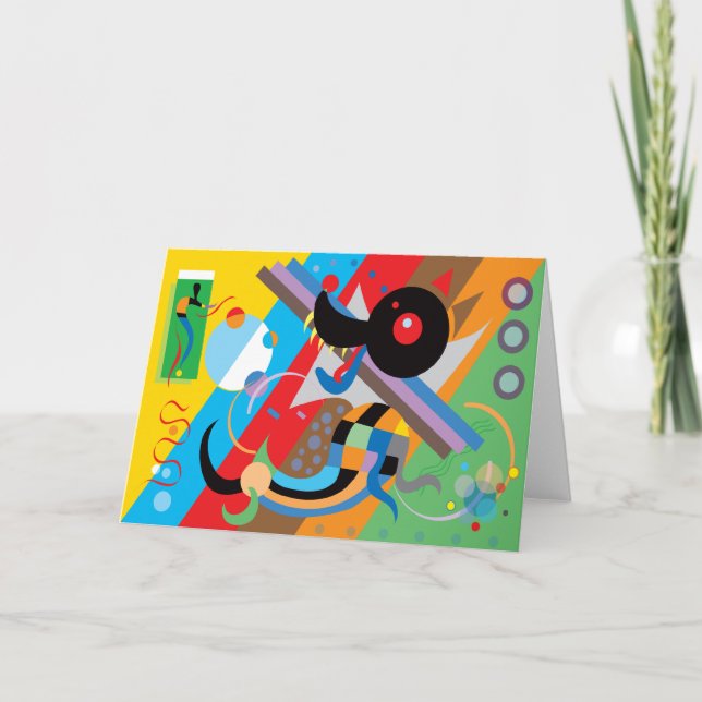 Tarjeta del perrito de Kandinsky (Anverso)