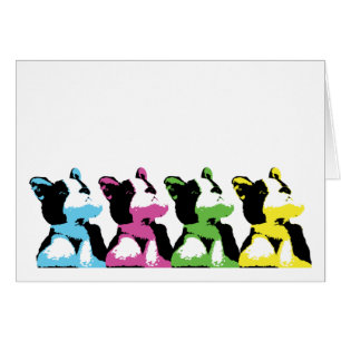 Tarjeta del perrito del arte pop