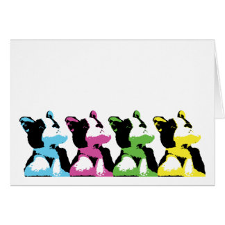 Tarjeta del perrito del arte pop