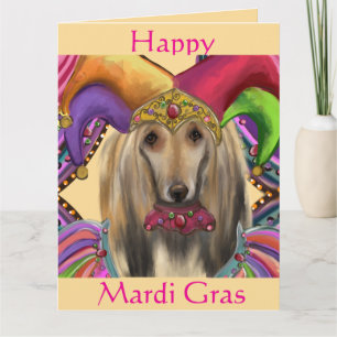 TARJETA DEL PERRO DE CAZA AFGANO