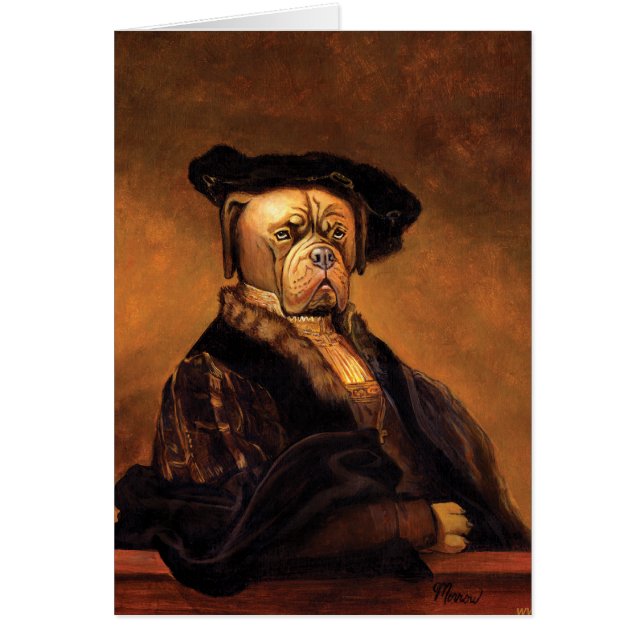 Tarjeta del perro de Rembrandt (Frente)