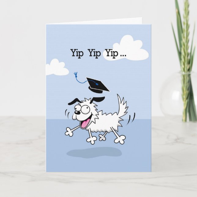 Tarjeta del perro de Yippee de la enhorabuena de (Anverso)